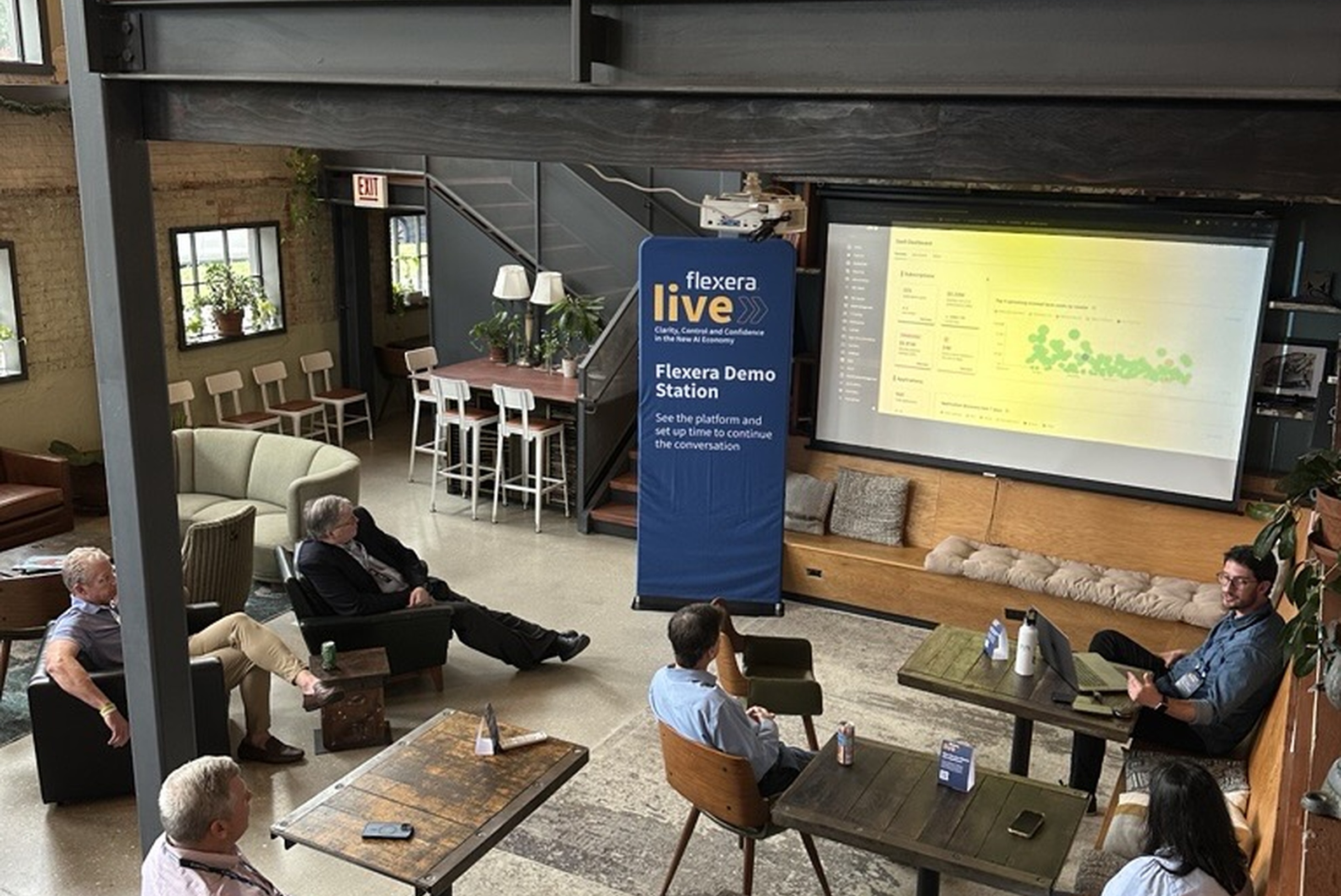 Flexera Live attendees in a breakout room