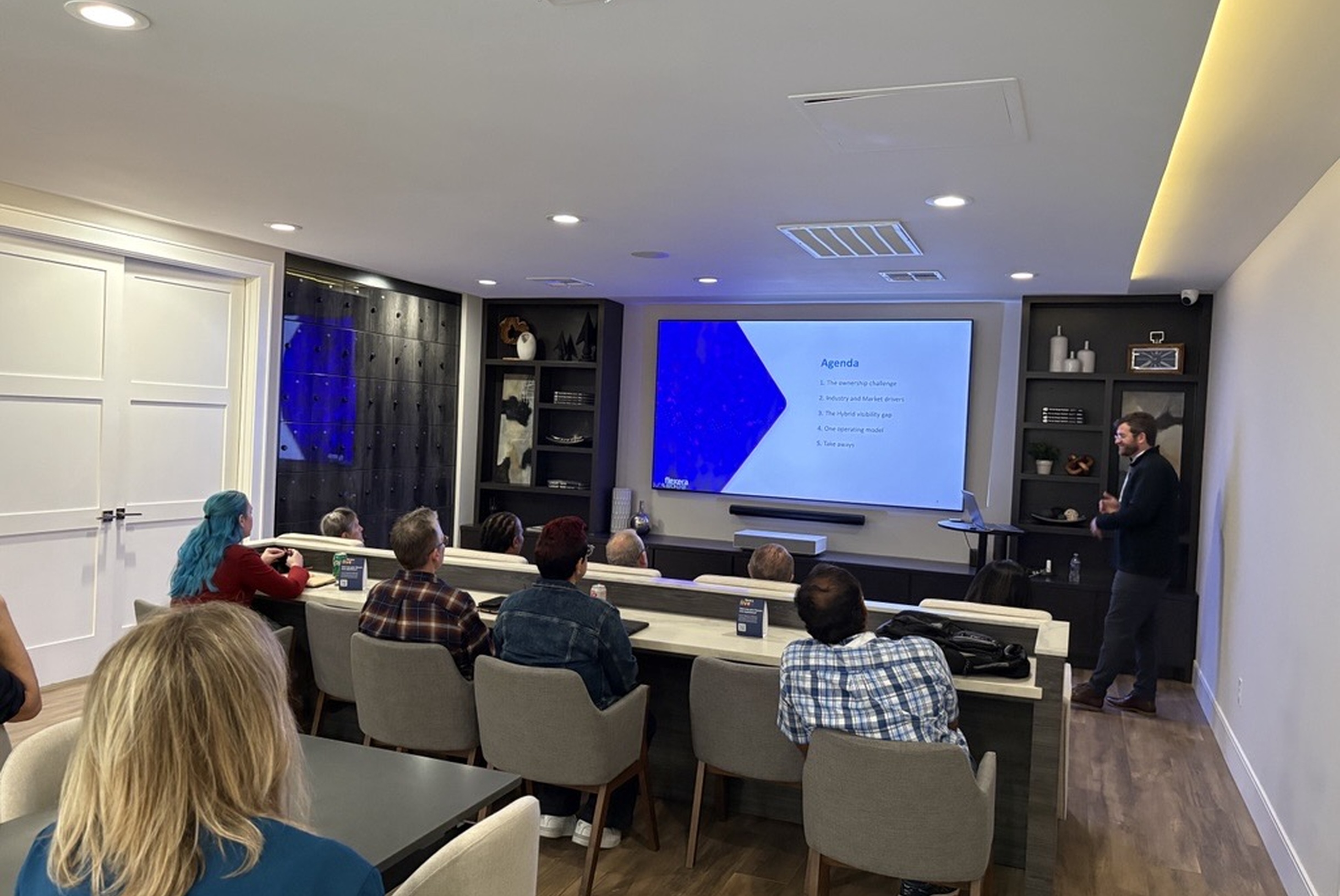 Flexera Live attendees in a breakout room